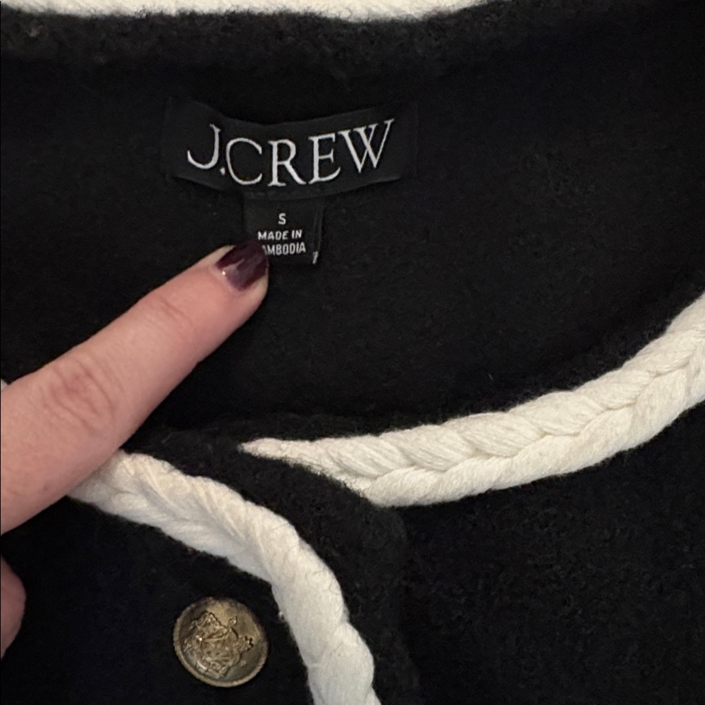 J. Crew Cropped bouclé yarn lady jacket blazer Size Small - Picture 3 of 9